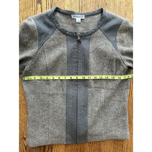 Pendleton Women’s Wool Zip Jacket Blazer Gray Coat Small Classic Workwear - Picture 9 of 9